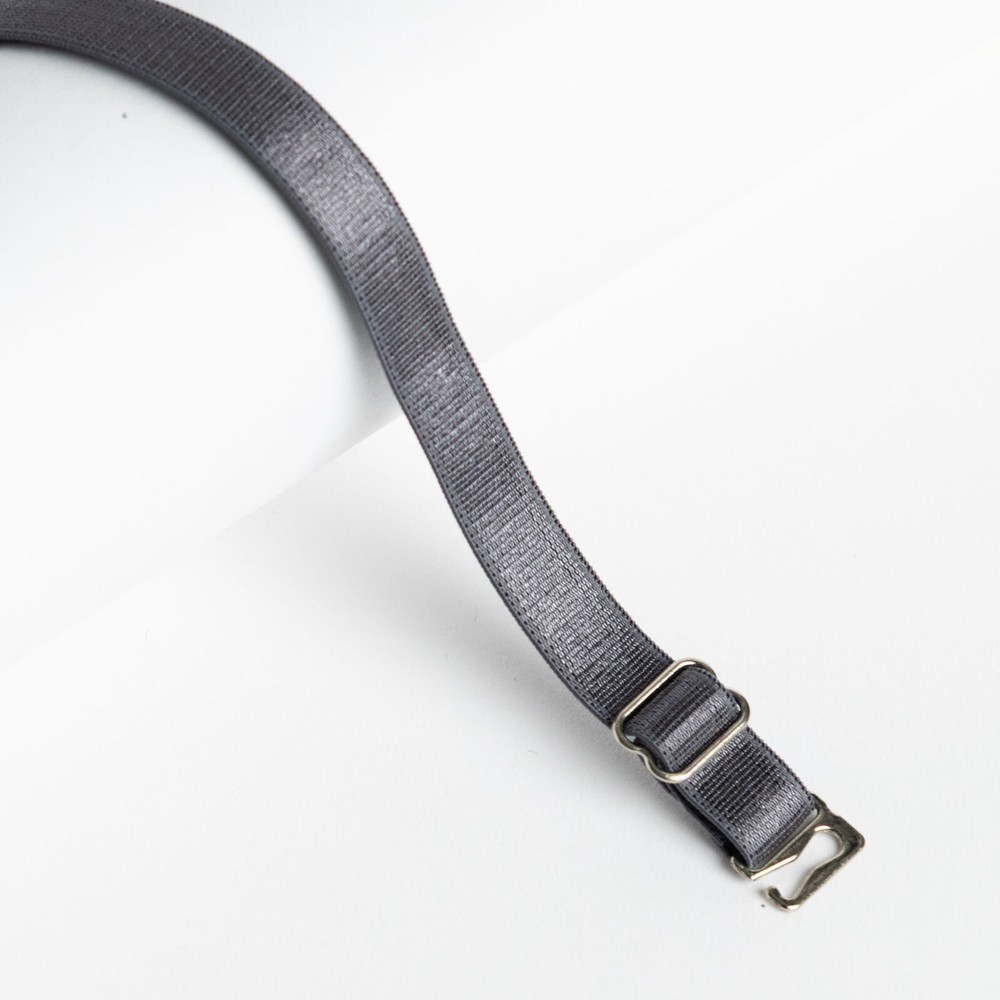 GREY REPLACEMENT BRA STRAPS - ADJUSTABLE - (SIL) - 1CM WIDE