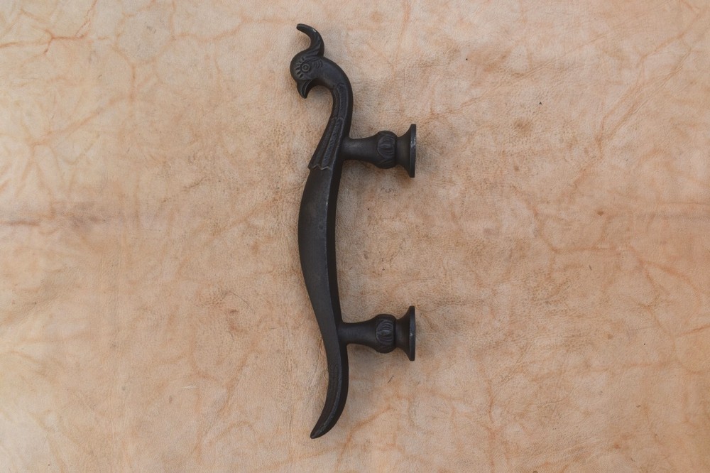 Vintage Large Cast iron Peacock Shape door gate door handle vintage pull handle