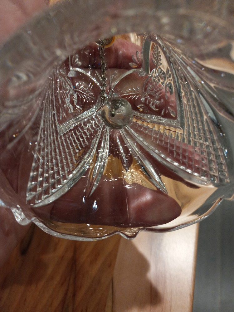 Vintage Crystal Dinner Bell Heart handle