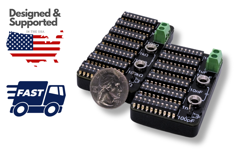 7 Decade Resistance & 6 Decade Capacitance Board/Box Combo (with Cover)