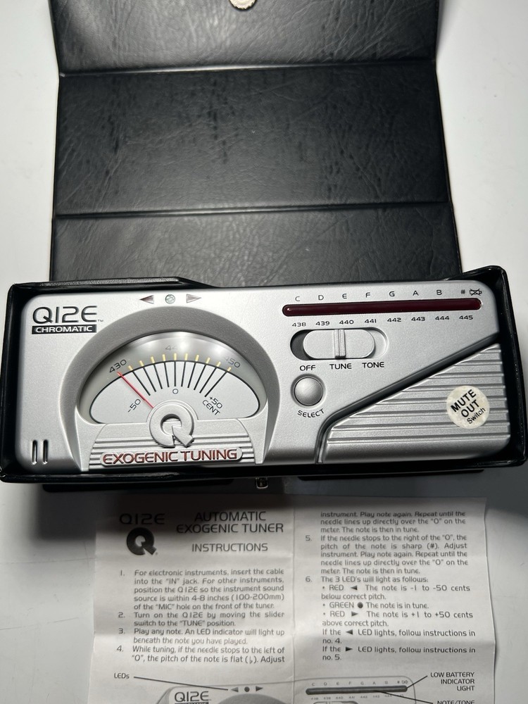 Q12E Chromatic Tuner with Real Meter Movement, Pro's Choice