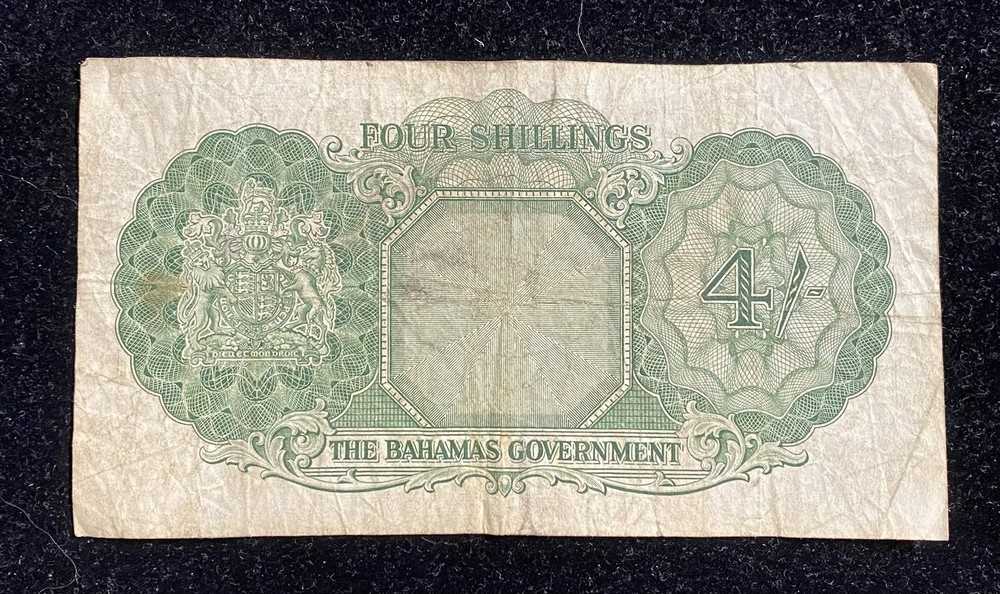 1936 Bahamas 4 Shillings Note