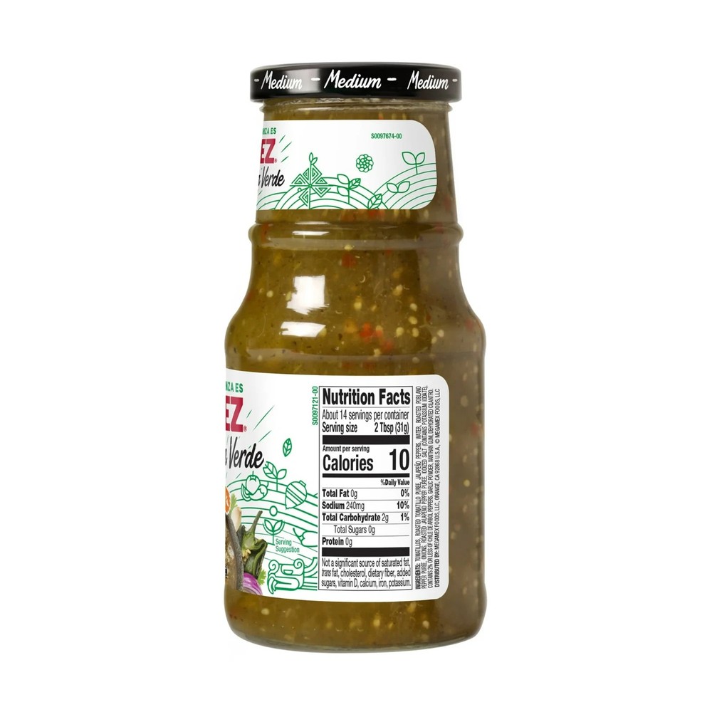 HERDEZ Roasted Salsa Verde Medium, 15.7 oz