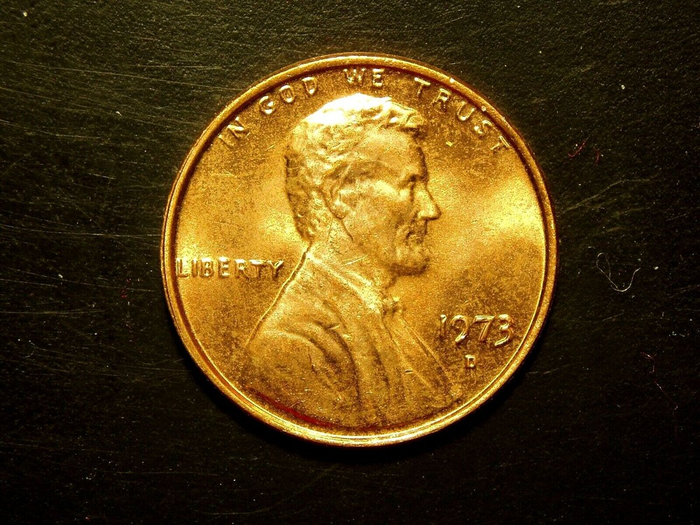 1973-D ONE UNC LINCOLN MEMORIAL CENT #4