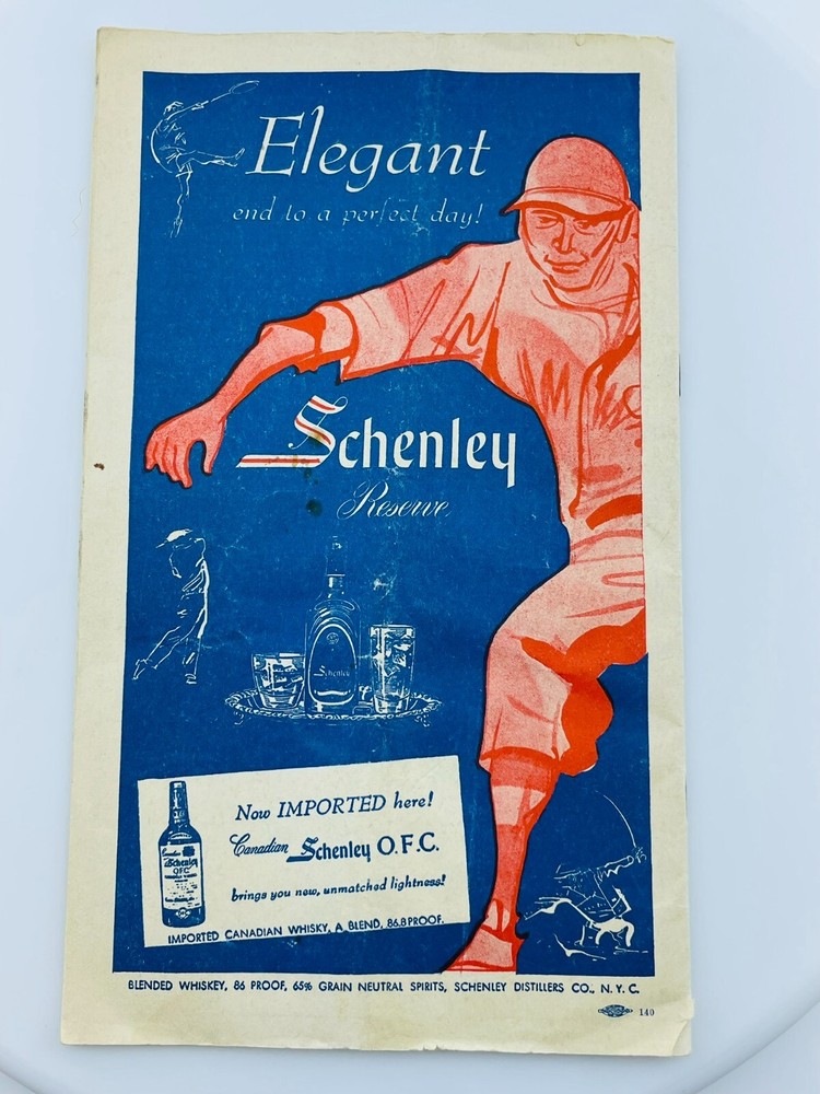 Red Sox 1955 Official Program and Score Card