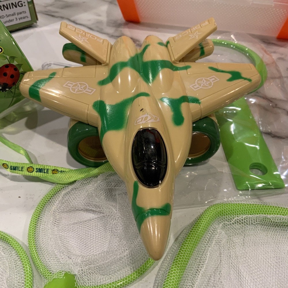 Kids Bug Catcher Kit Binoculars, Magnifying Glasses, Bug Container, Nets, Insect