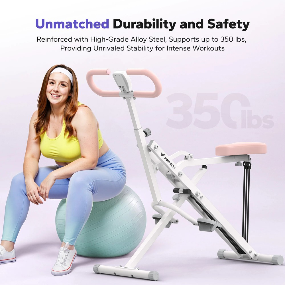Squat Machine 2in1 Squat Rowing Machine Easy Setup Foldable Glutes Leg Home Fit