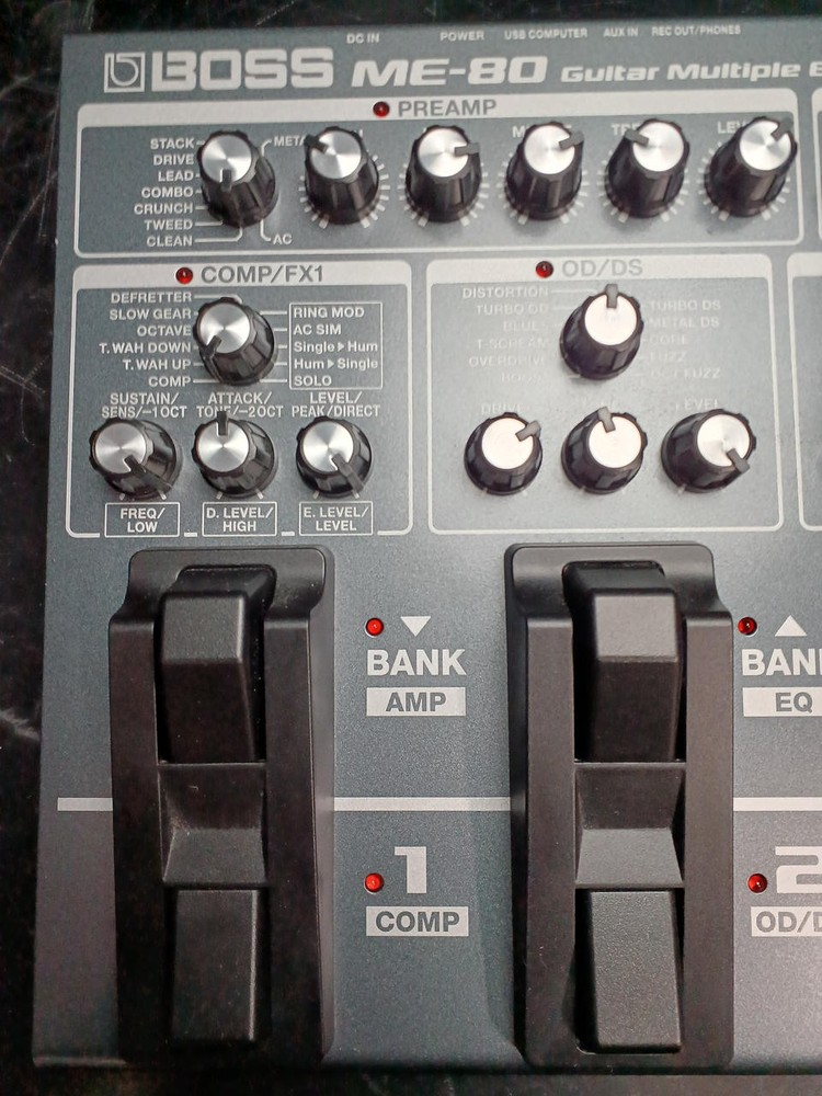 BOSS ME‑80 Guitar Multi‑Effects Processor w/ Power Cable & Case – Tested