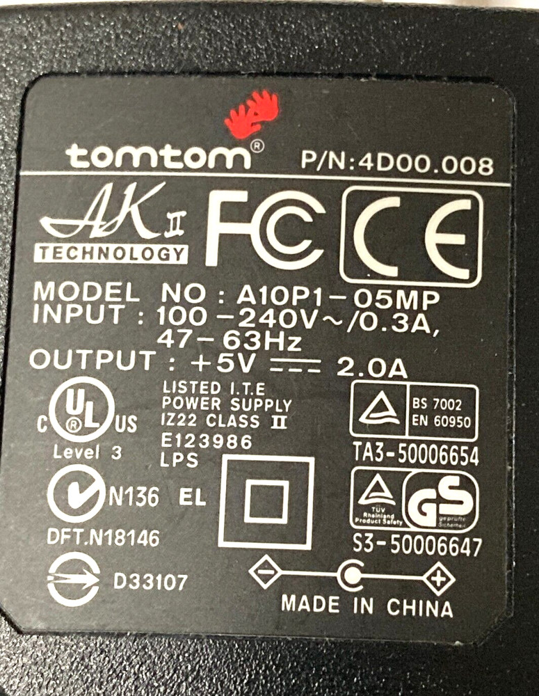 TOM TOM Power Supply A10P1-05MP Output: 5V 2.0A