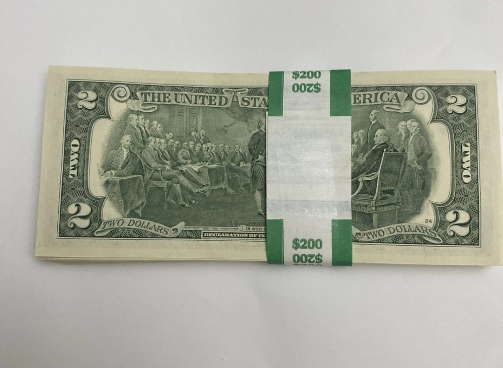 100 ($2) Two Dollar Bills ($2 Bill) - Uncirculated Sequential - Buy More & Save