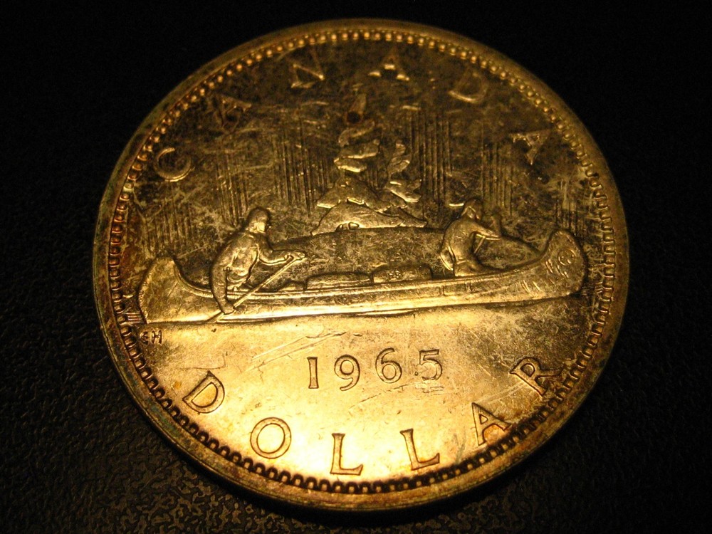 1965 80% Silver Canadian Dollar PL