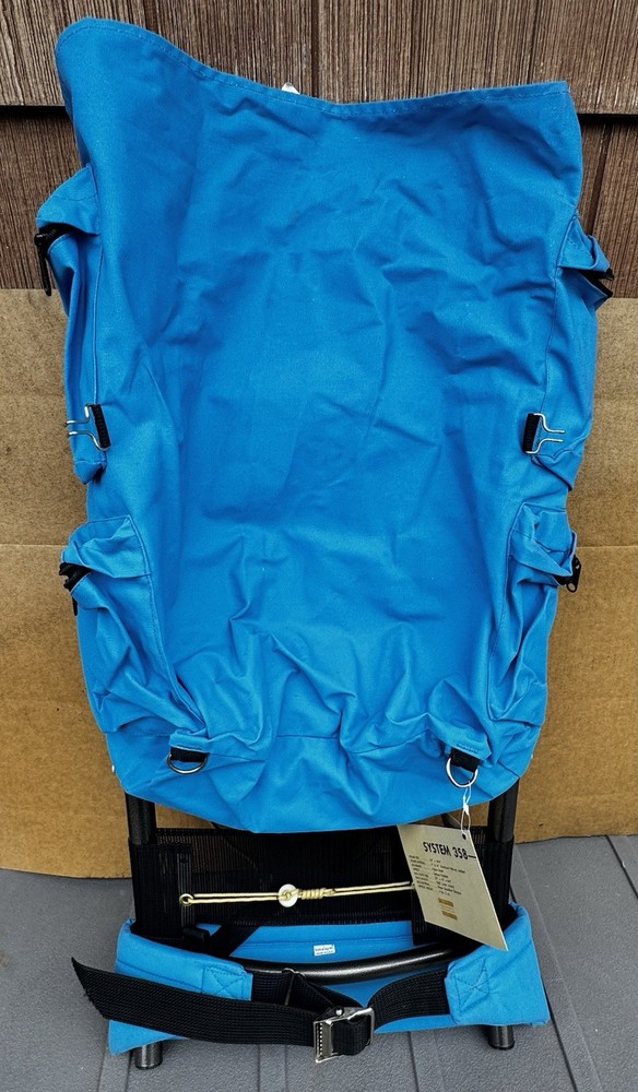 VTG Himalayan Industries Blue Aluminum Frame Backpack “Assault Pack” System 358