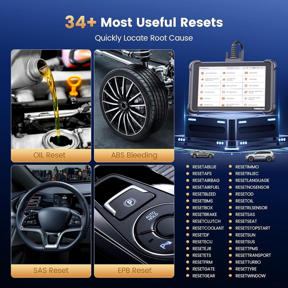 THINKSCAN 689 OBD2 Wire Diagnostic Scanner Full System Scan Tool IMMO E.CU Reset