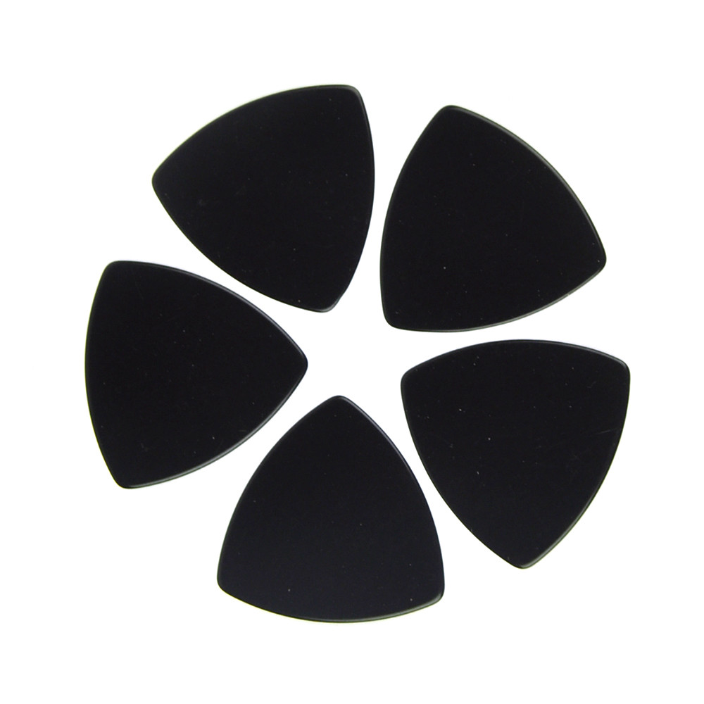 Lots of 100 pcs Solid Black Triangle Medium 0.71mm Celluloid Guitar Picks