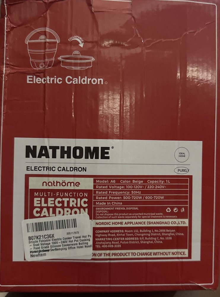 Nathome Multi-function Electric Caldron Collapsible Silicone