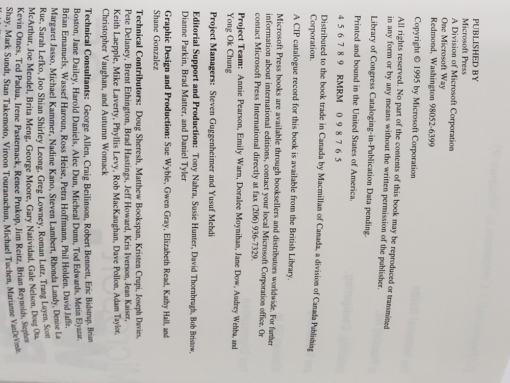 Microsoft Windows 95 Resource Kit Professional Edition CD-ROM Microsoft Press