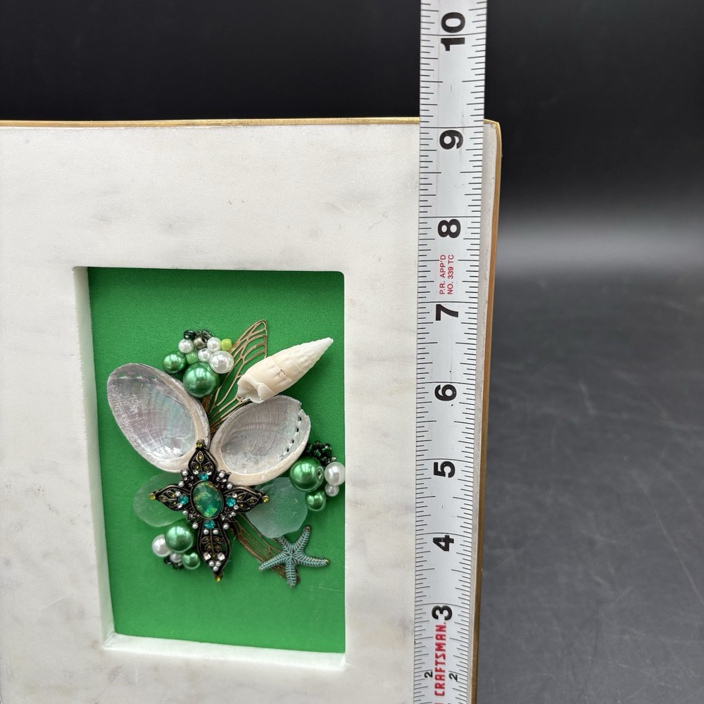 Handmade Framed Art Using Mixed Media In Marble Frame