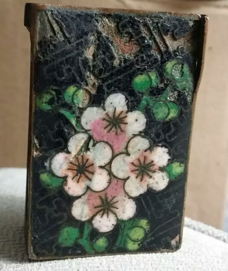 Vintage Small Metal Case, For a matchbox