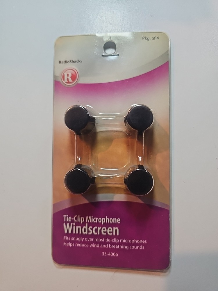 Windscreen for Tie-Clip Microphone (4-Pack)