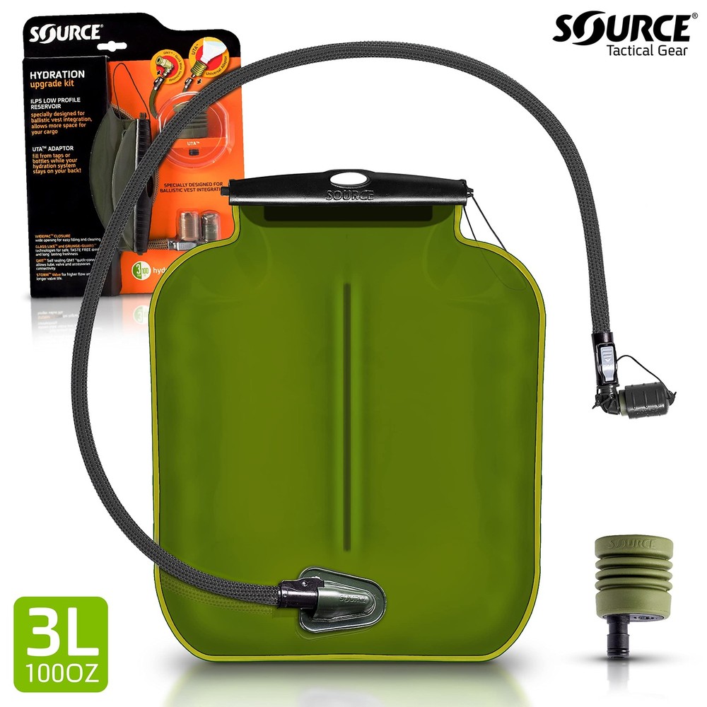 Source Tactical ILPS 3L Hydration Bladder Widepac 100oz Low Profile