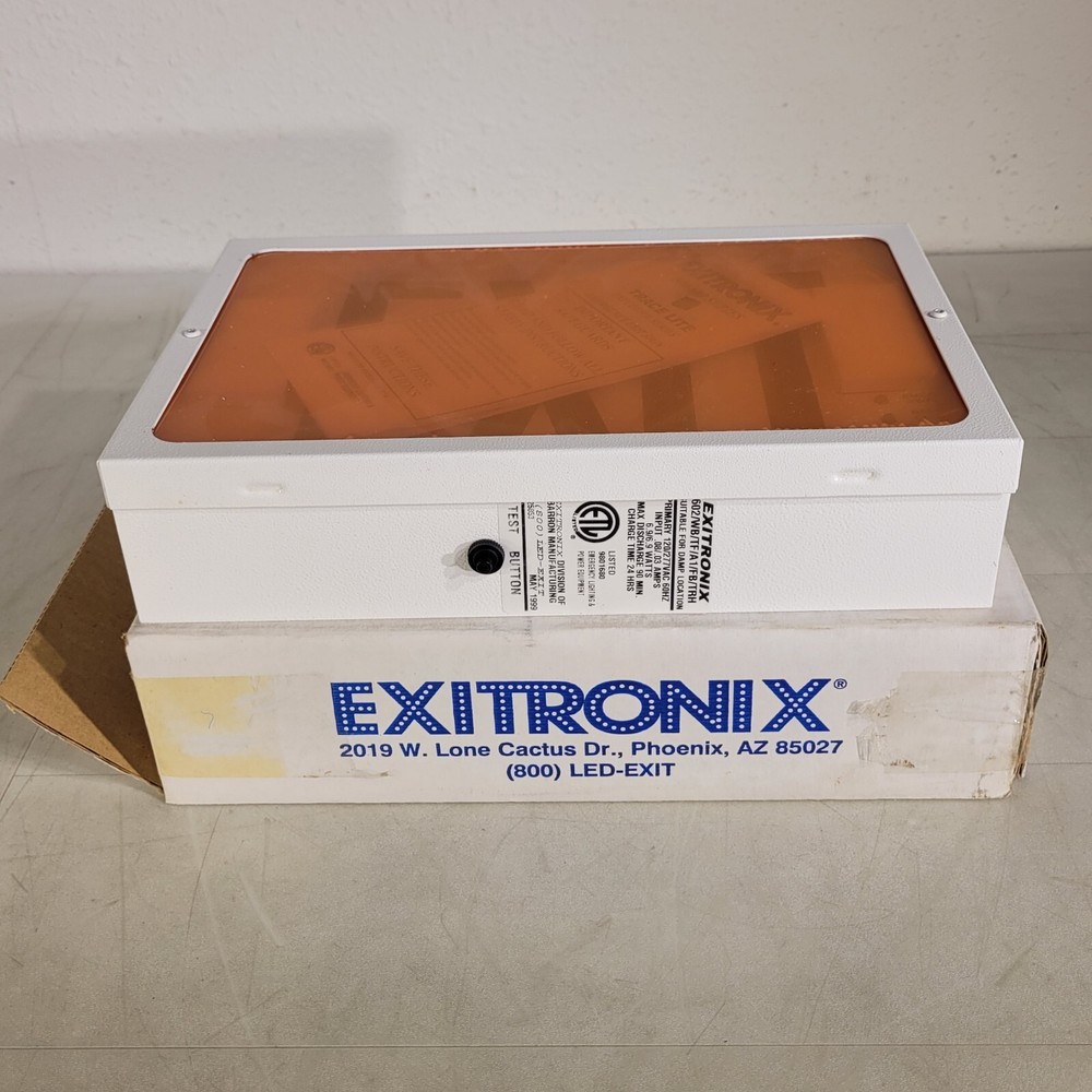 Exitronix 602/WB/TF/A1/FB/TRH/WH LED Exit Sign Suitable For Damp Locations