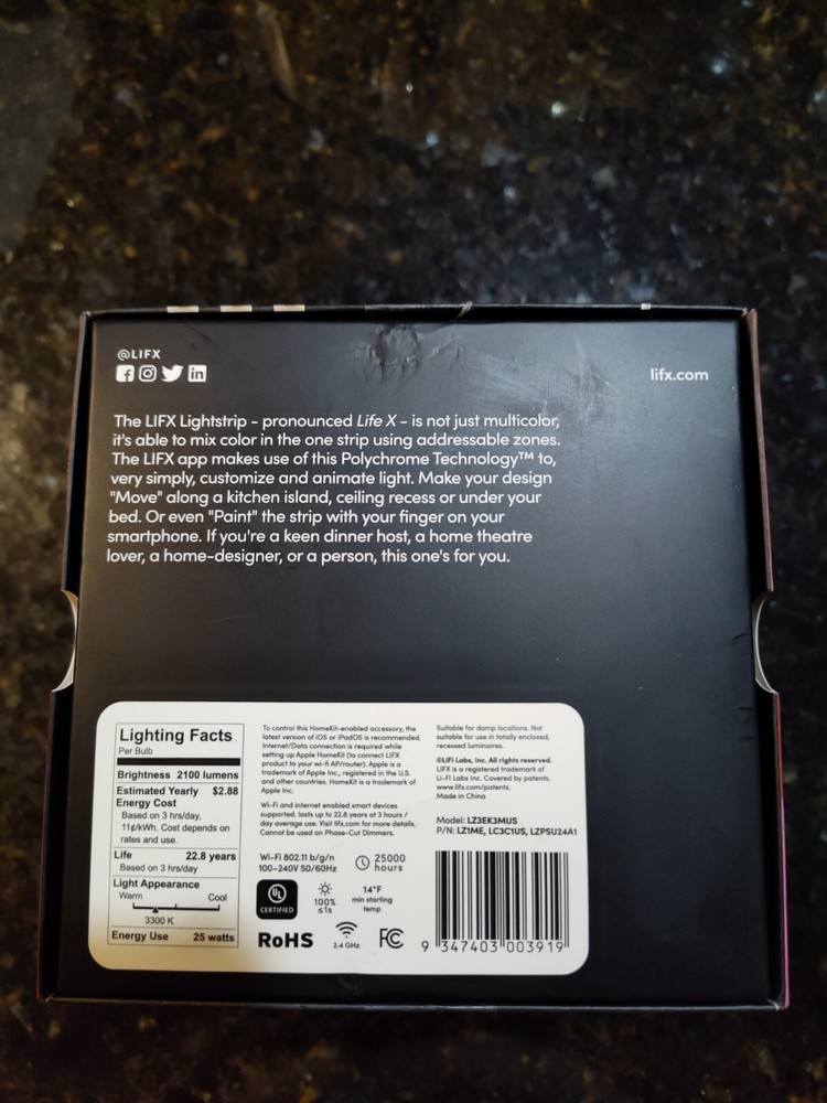 LIFX - Smart lights Lightstrip/ 120" fully customizable
