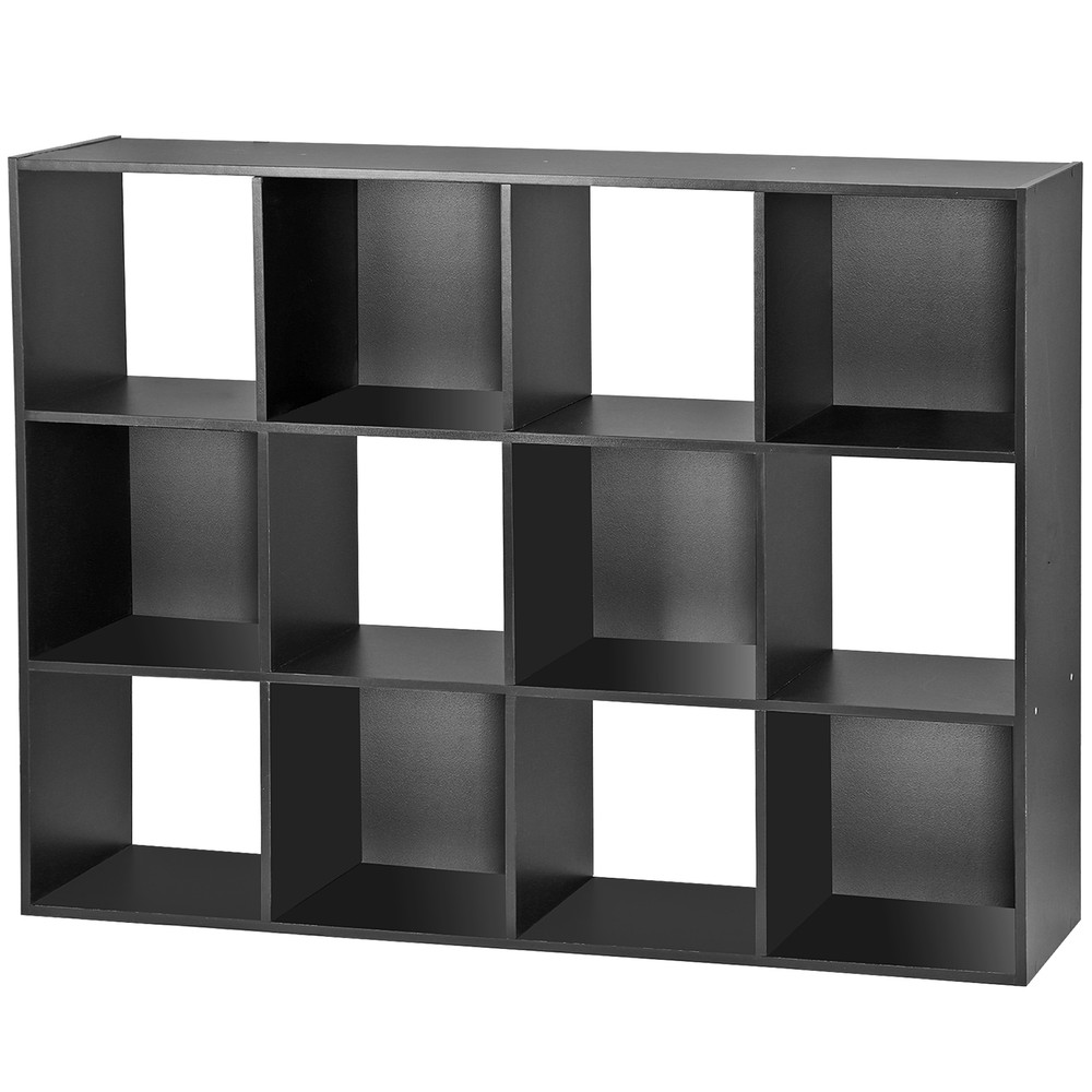 12 Cube Storage Organizer Bookcase Closet Storage for Home office Decor Black