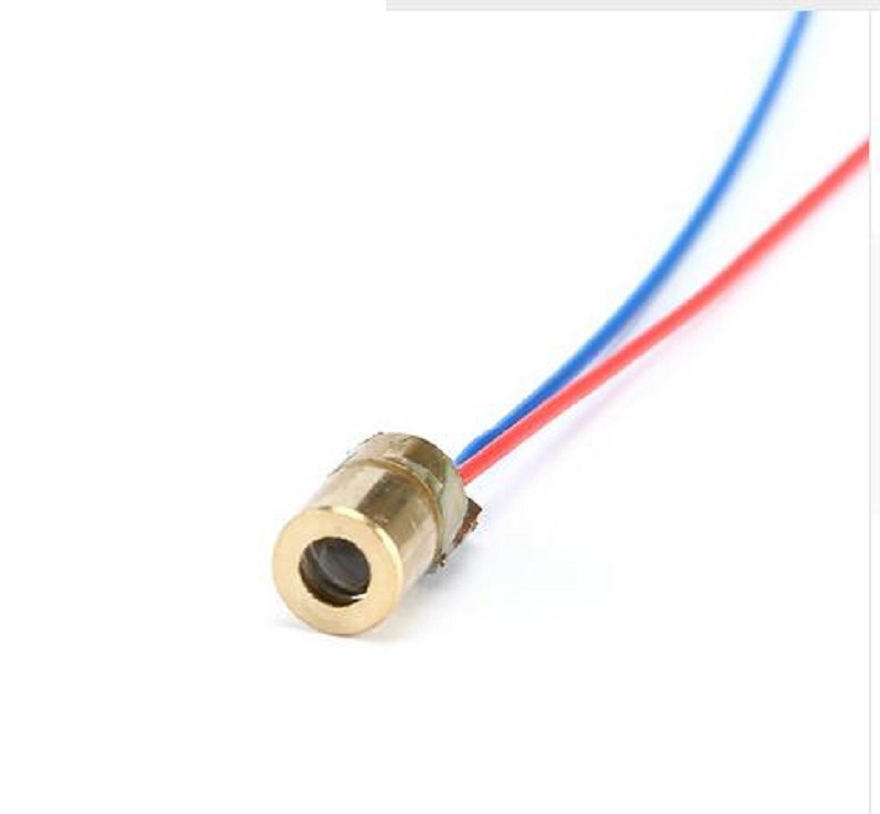 20pcs 650nm 6mm DC 5V 5mW Laser Dot Diode Module Red Copper Head