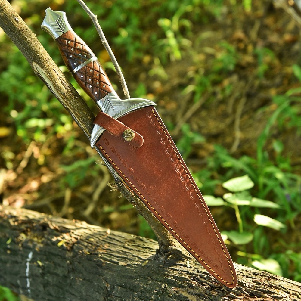 Custom Made Double Edge Blade Dagger Roman Sword War Tactical Vikings + Sheath