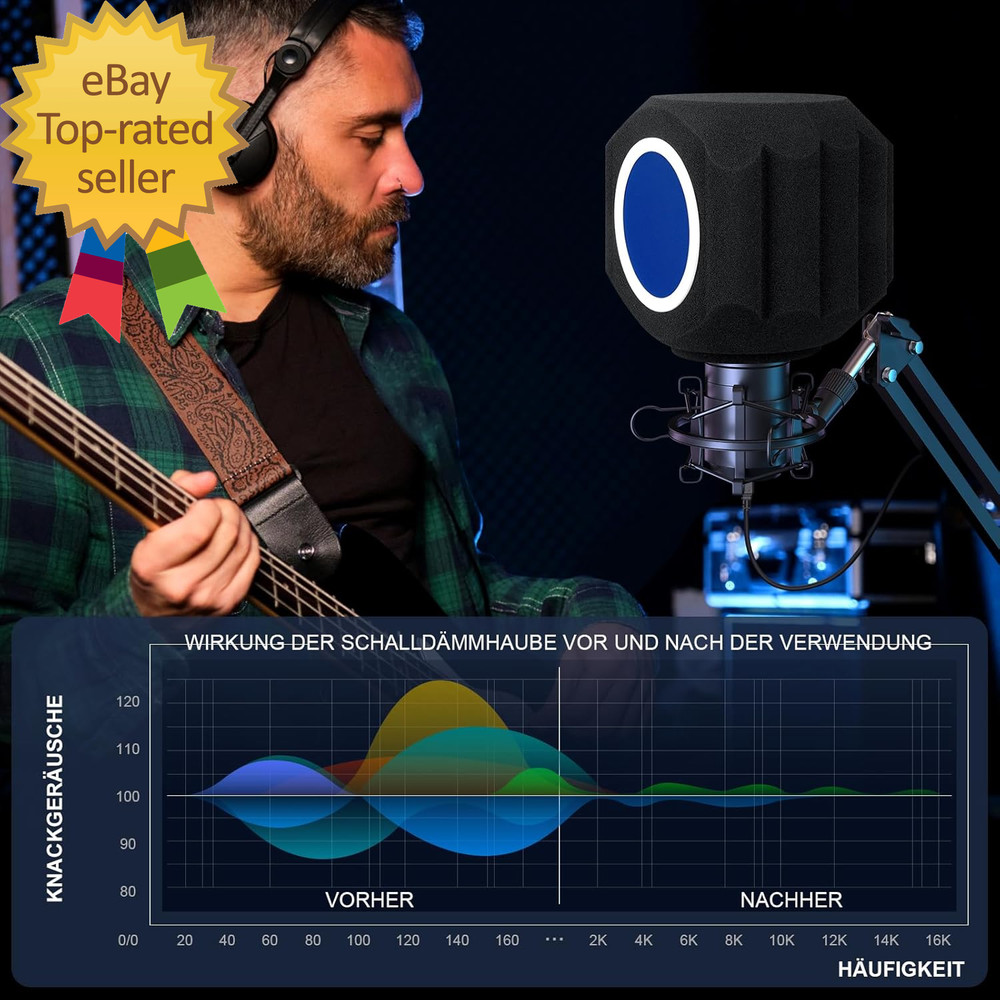 Microphone Wind Shield Pop Filter Isolation Ball Acoustic for Record Studios Mi