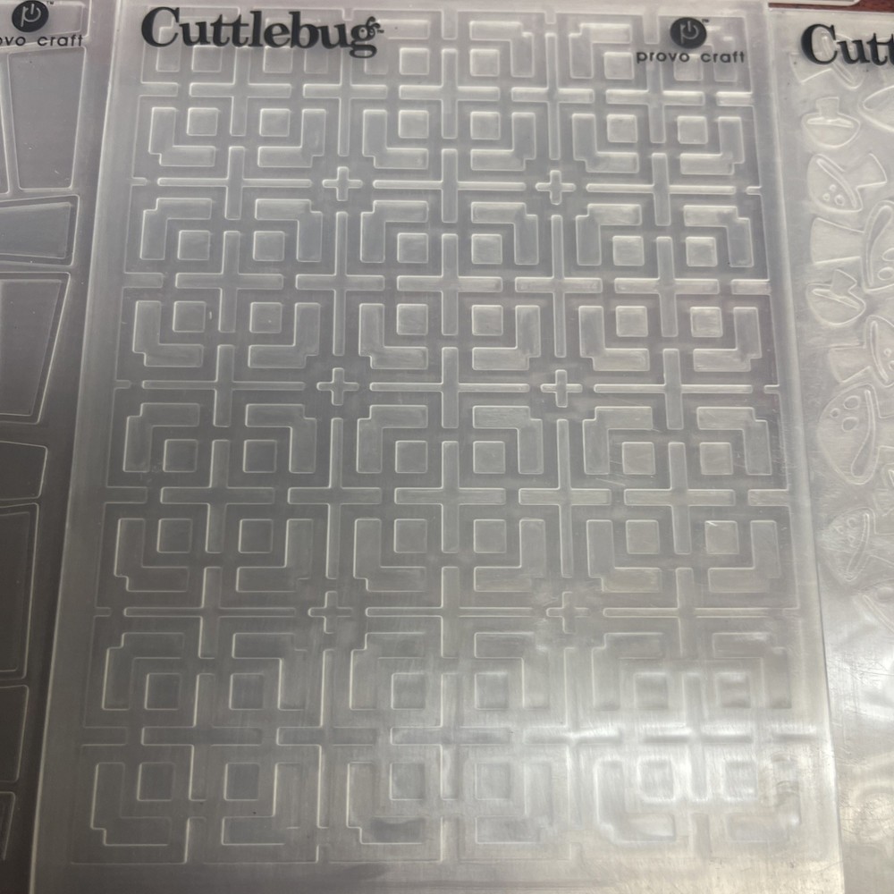 Cuttlebug Embossing Folders Lot Mickey Mouse & Misc Of 7