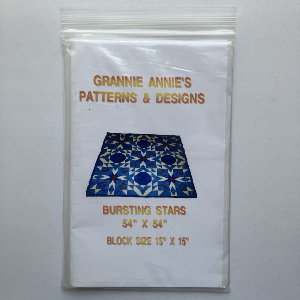 Grannie Annie's Pattern & Designs Bursting Stars Quilt Pattern Booklet