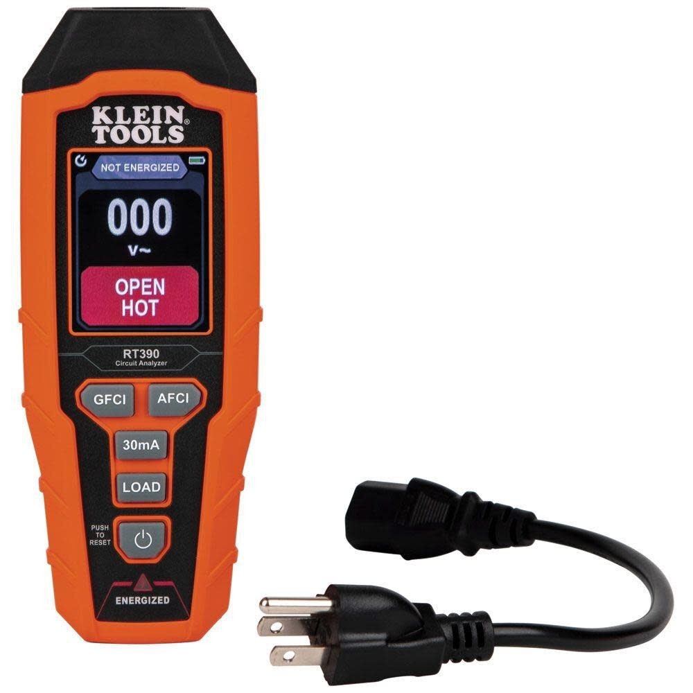 Klein Tools RT390 Circuit Analyzer with Color LCD for AFCI GFCI Testing