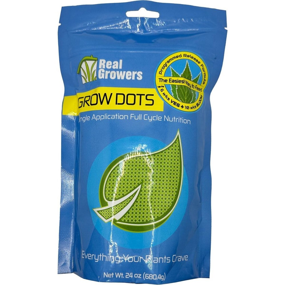24oz Nutrient Grow Dots - One-Time Application for Soilless Media, Easy Release