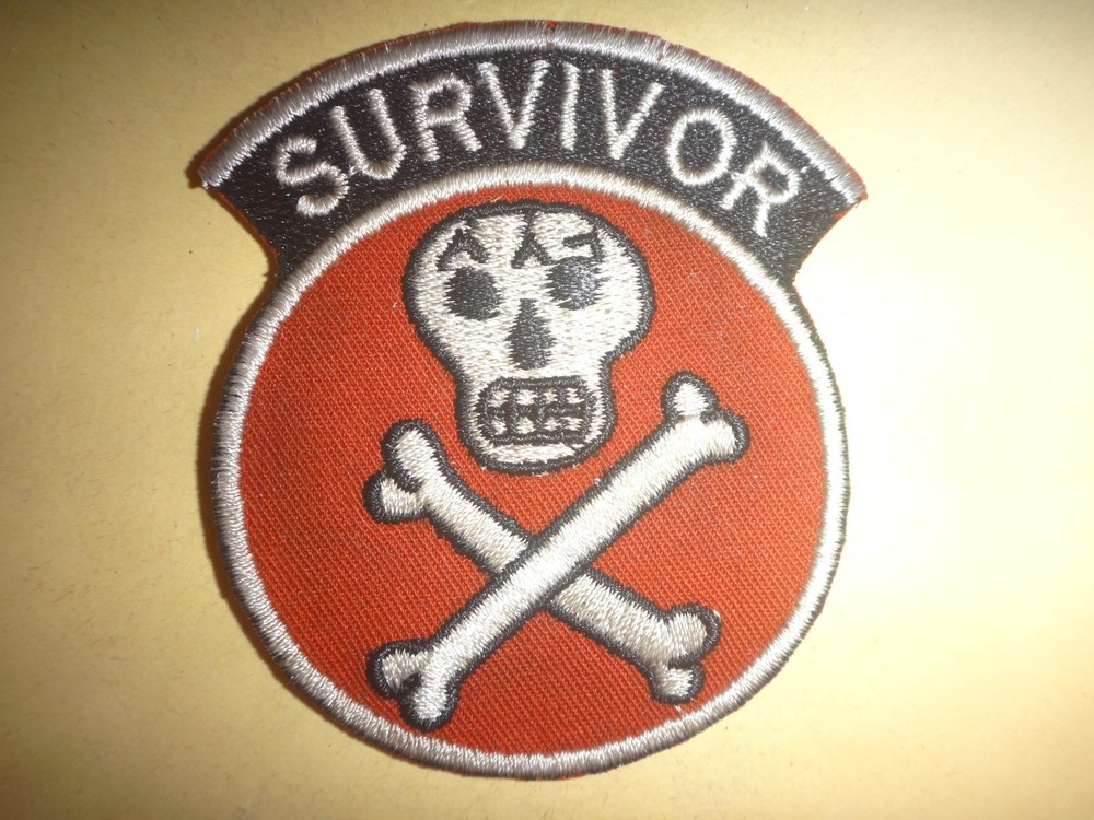 Vietnam War SURVIVOR Skull & Bones Patch