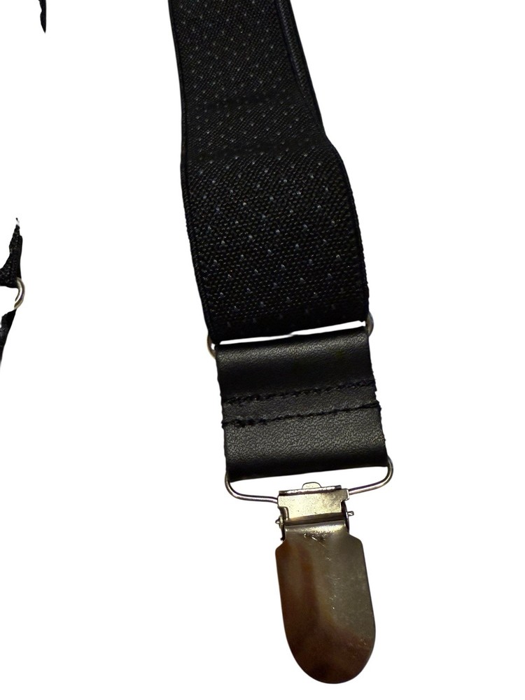 John Bartlett Statement Mini Dot Suspenders Braces Black Gray