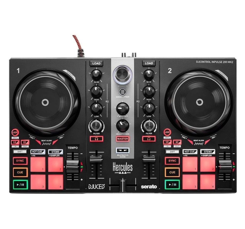 Hercules DJ Learning Kit MK2 All-in-One Kit, Software and Tutorials Included