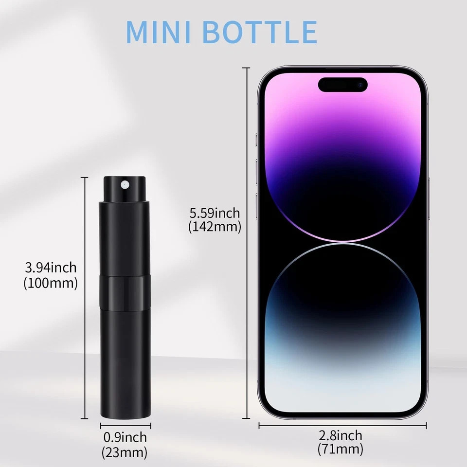 Putmhim 3Pcs 8ml Cologne Travel Bottle, Perfume Atomizer, Refillable Perfume Sp）