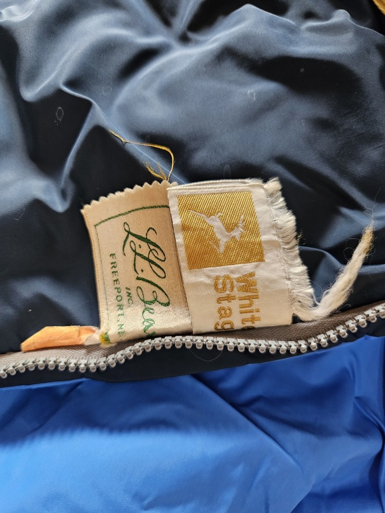 Ll Bean Vintage Cursive White Stag Sleeping Bag Regular