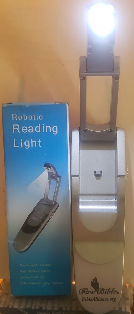Robotic Flip Up Clip On LED Reading Book Light & Led flashlight key chain