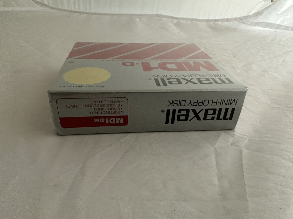 Vintage Maxell MD1-D Mini Floppy Disk 10 Pack Factory Sealed