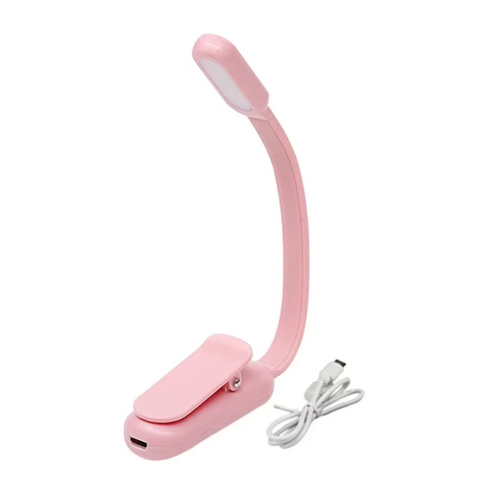 Usb Rechargeable Mini Led Book Light Adjustable Brightness 360 Degree Free Bend