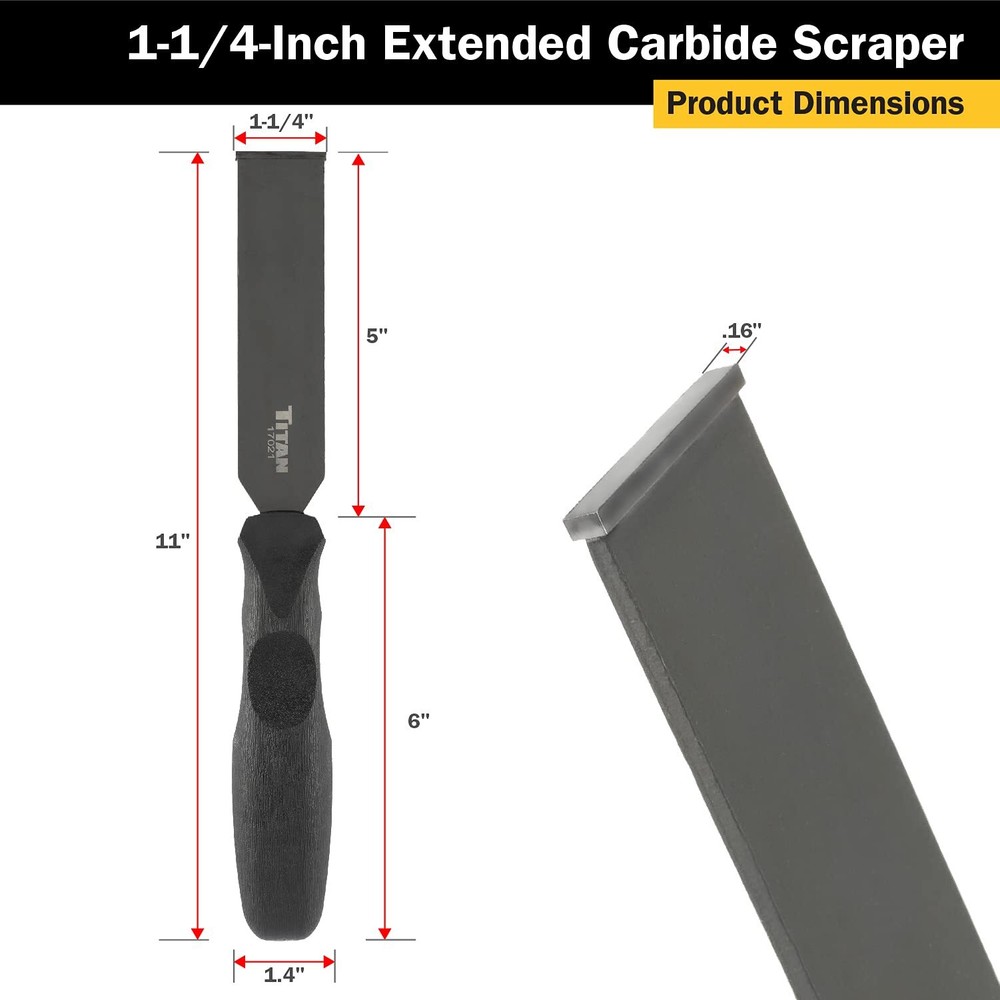17021 Extra Long 11/4inch Carbide Scraper