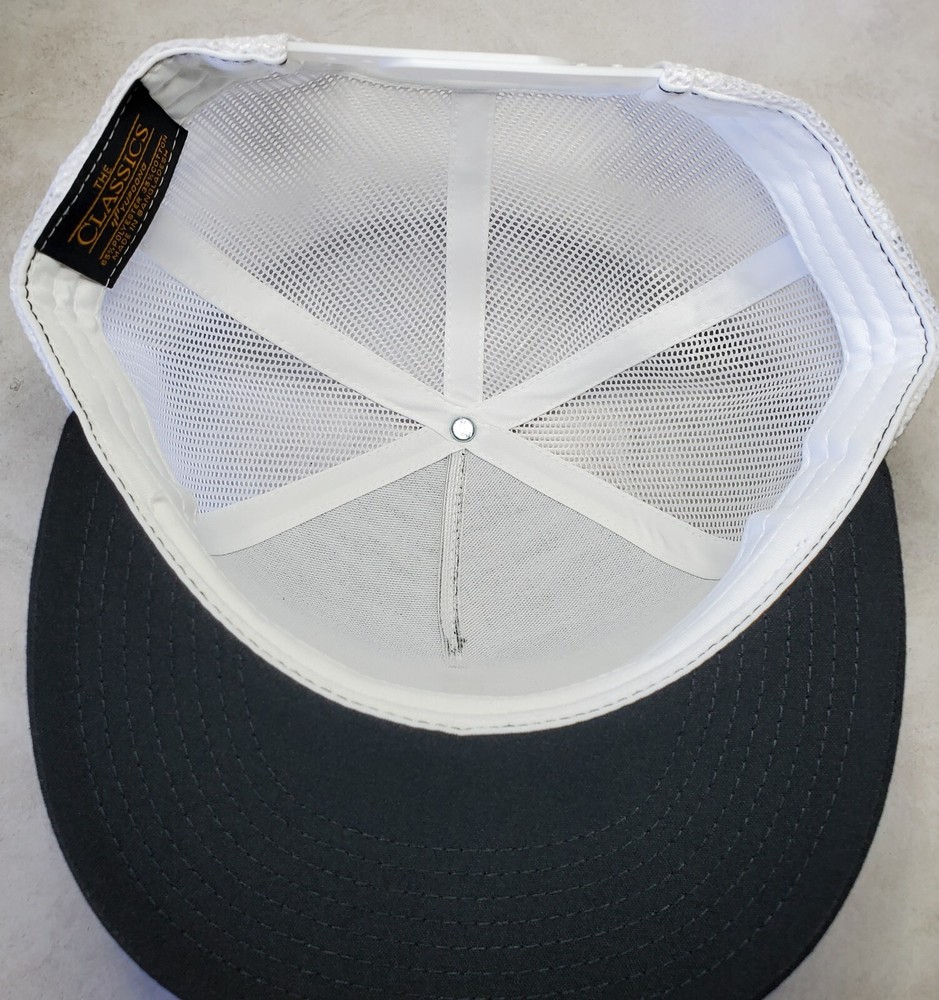 GLOCK Embroidered Patch Trucker Hat/YP Classics 6006 Flatbill Black/White