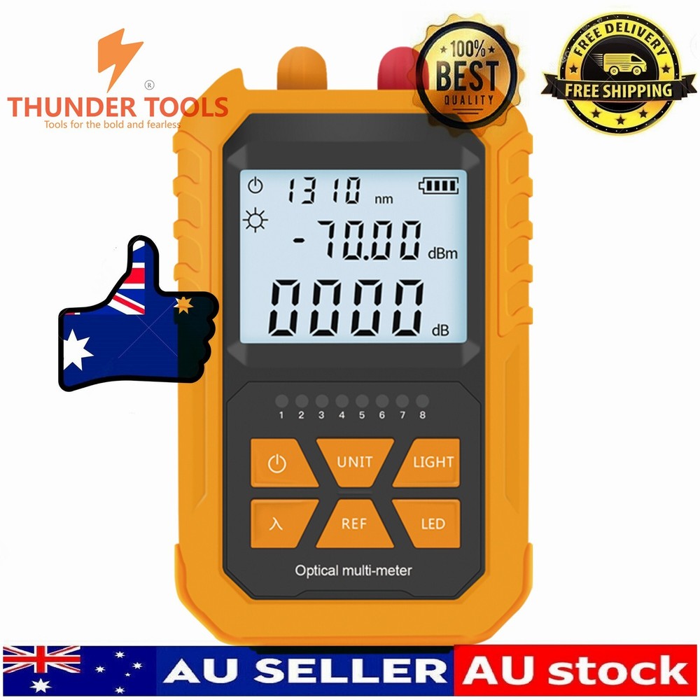 Thunder Tools Handheld Optical Power Meter with 5km Red Light -70~+6dBm
