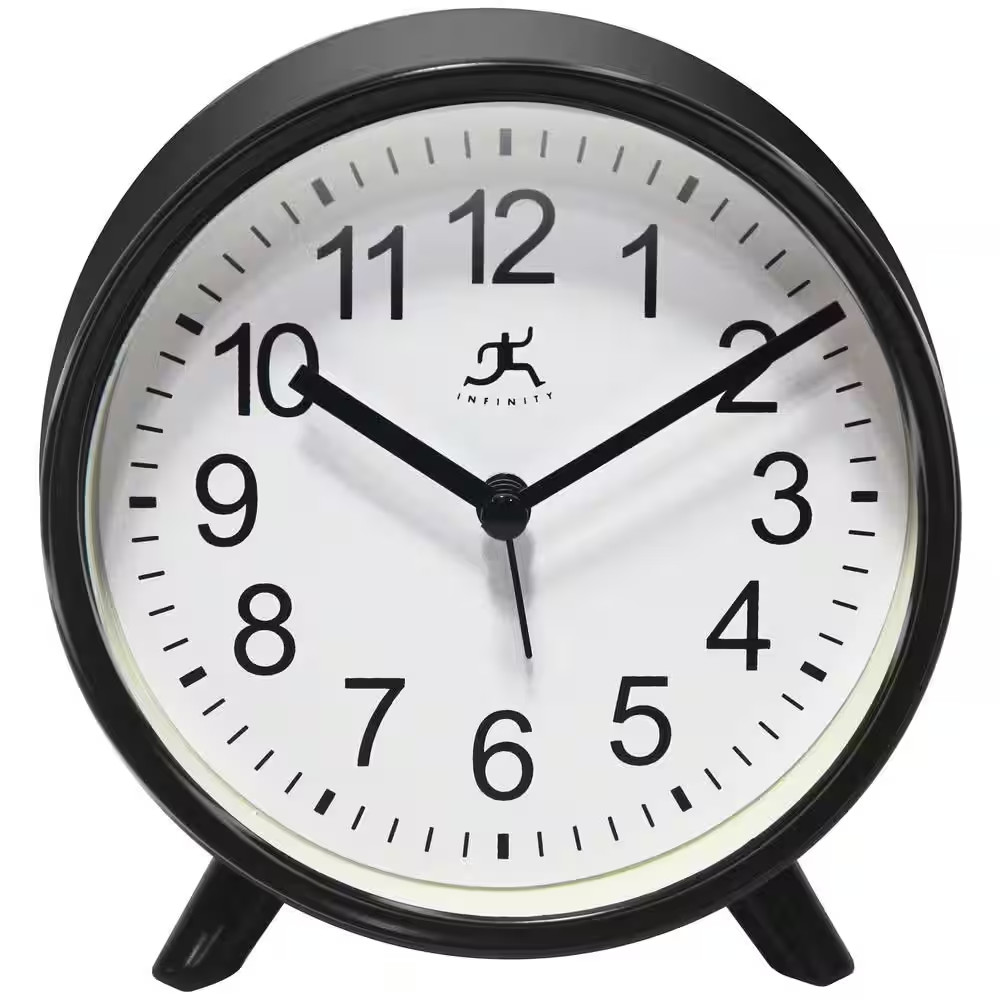 5.75 In. Tabletop Alarm Clock, Black