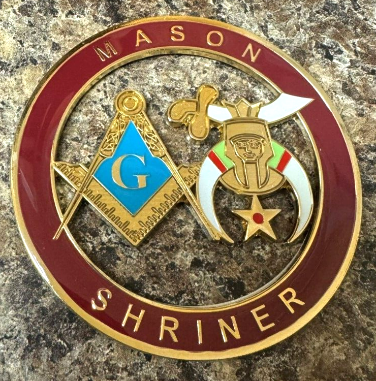Mason Shriner Cut Out Car Emblem