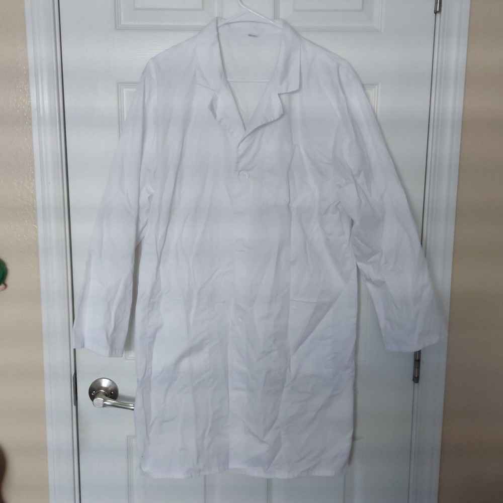 White Unisex Long Sleeve Lab Coat