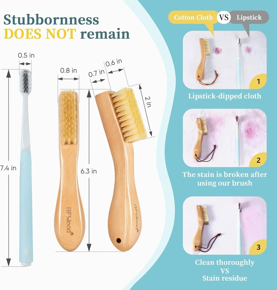 Compact Laundry Stain Brush with Ergonomic Handle - Perfect for Delicates
