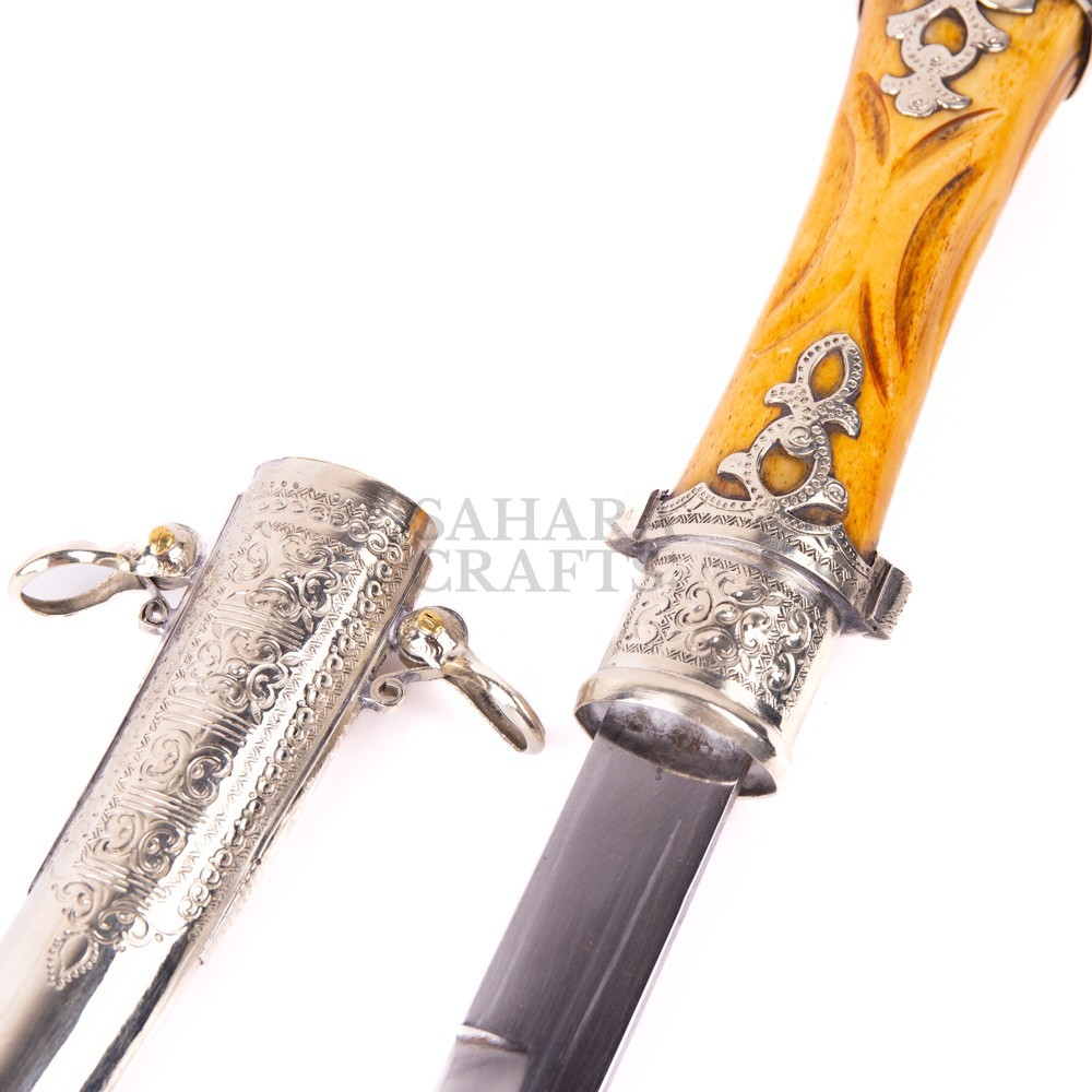 Moroccan Dagger Orange Handle Decorative Handcrafted Berber Ethnic Dagger Gift